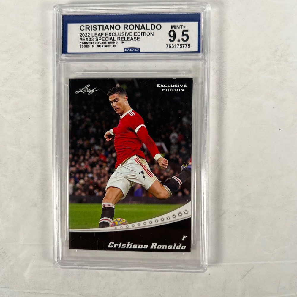 Cristiano Ronaldo 2022 Leaf Exclusive Edition #EX03 CCG 9.5 Mint Special Release